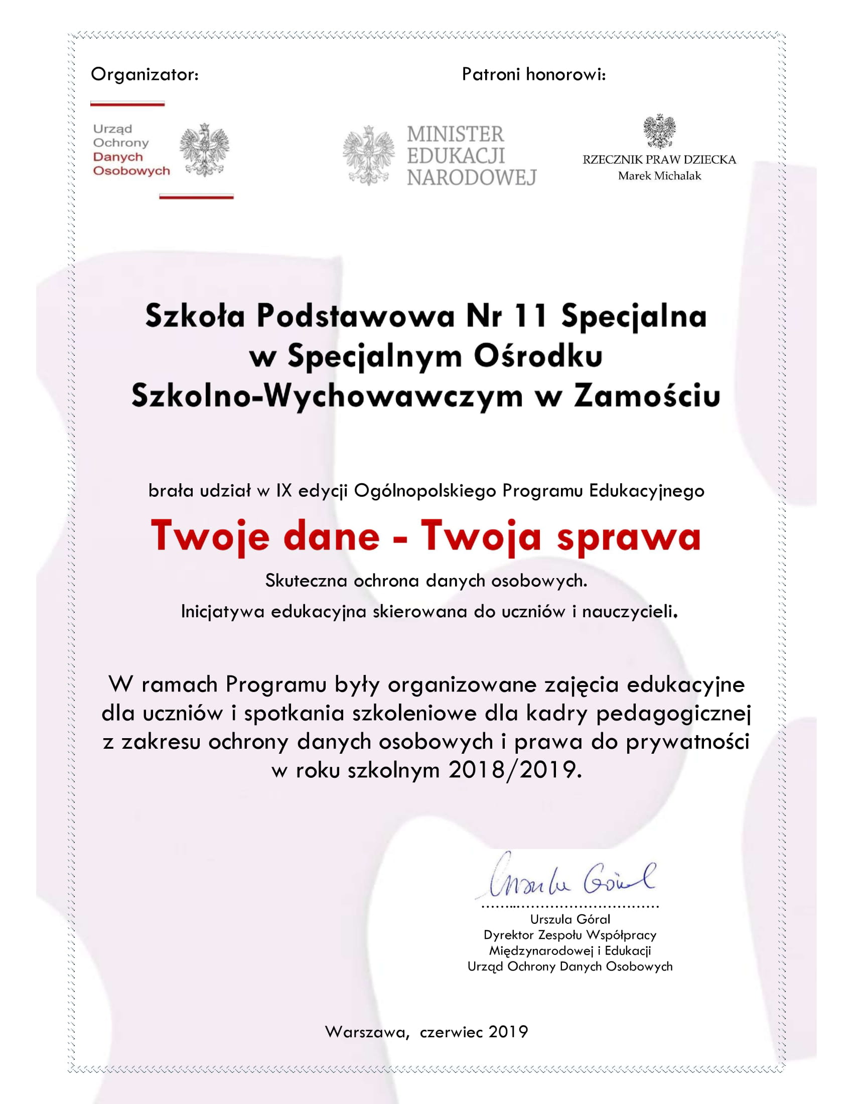 potwierdzenie TDTS 1